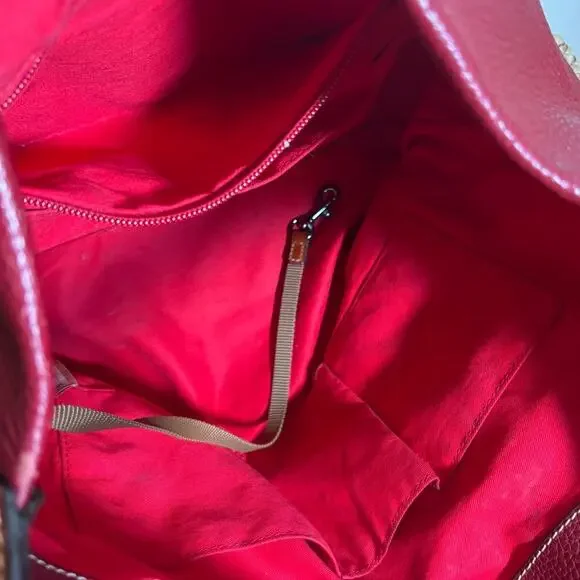 Dooney and Bourke dark Red Leather Logo Lock Pebbled leather - Picture 9 of 16